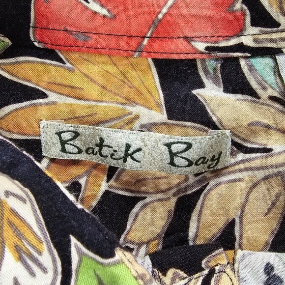 Batek Bay Hawaiian Shirt Mens Large Floral Button Up Beach Casual 100% Rayon - Picture 6 of 8